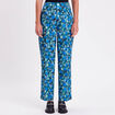 Pantalon city jambes larges vert femme