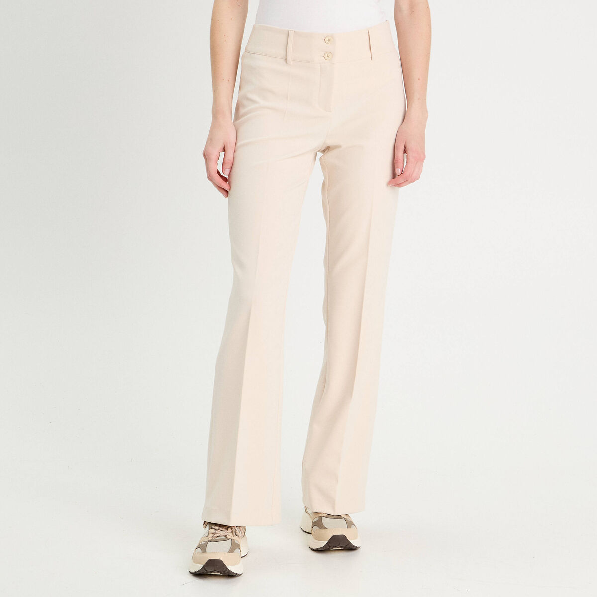 Pantalon flare sable femme