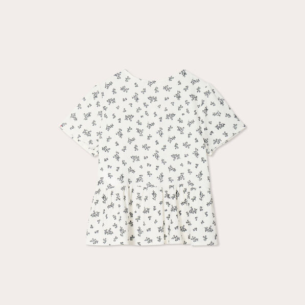 Blouse manches courtes ecru femme