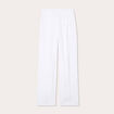 Pantalon large pinces blanc femme