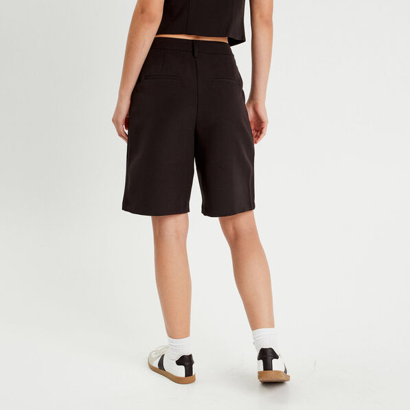 bermuda large pinces noir femme Bermuda large pinces noir femme
