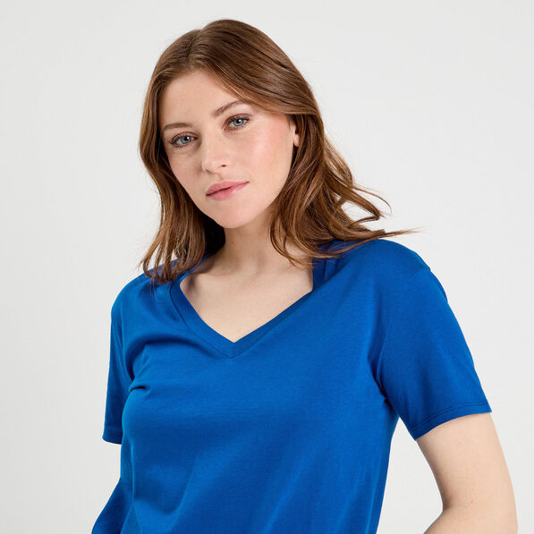 t shirt manches courtes bleu electrique femme T-shirt manches courtes bleu electrique femme