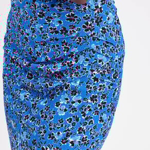 jupe moulante drapee bleu femme Jupe moulante drapée bleu femme