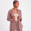 Veste esprit blazer boutonnée beige femme