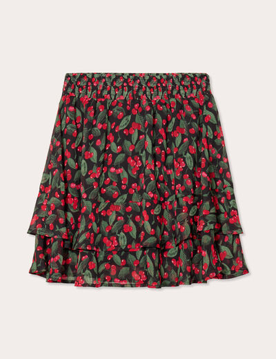 Jupe-short patineuse noir femme