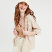 Chemise manches longues contenant du lin sable femme