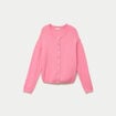 Gilet manches longues rose vif femme