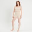 Bustier tricot torsades beige femme