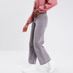 Jeans wide leg denim gris femme