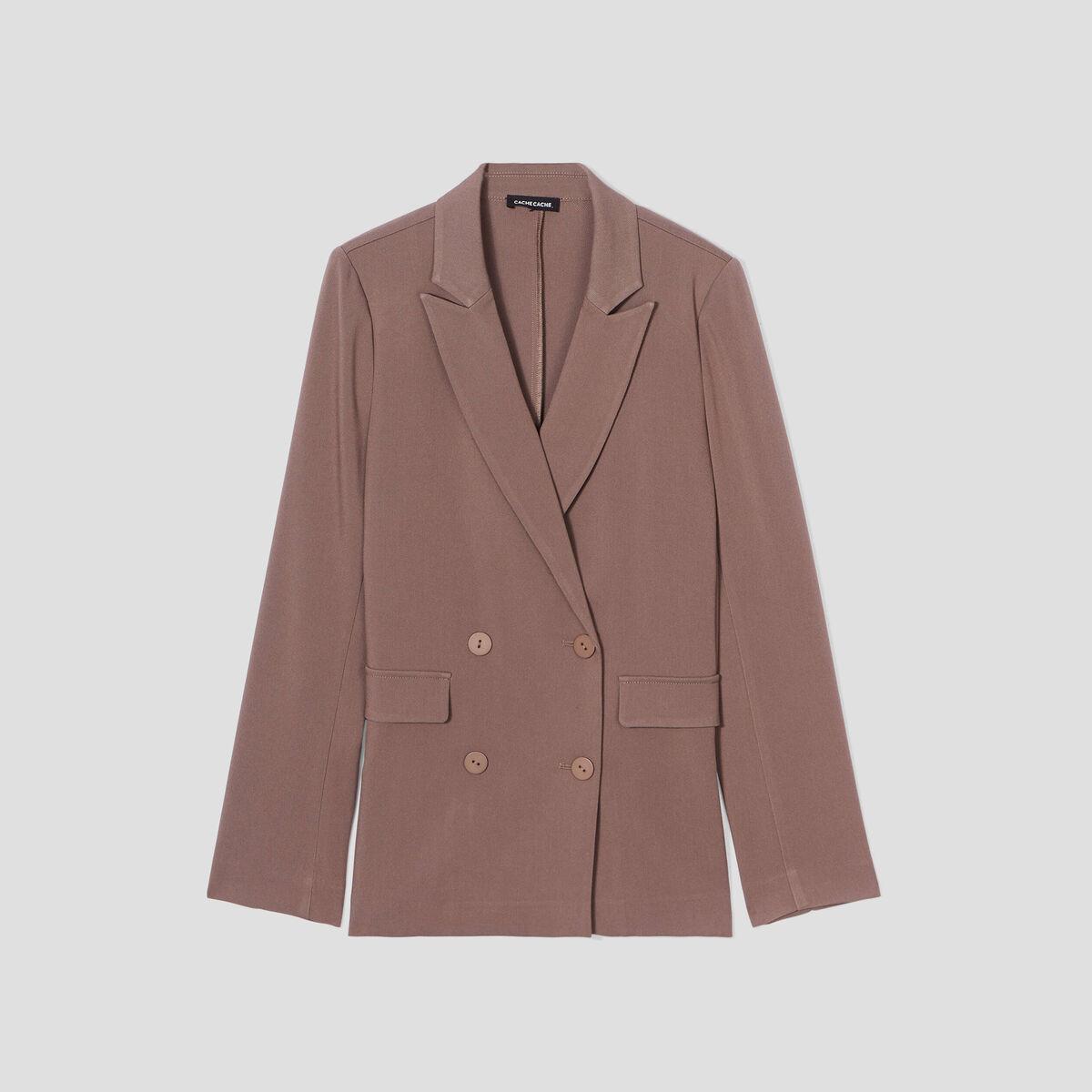 Veste esprit blazer droite taupe femme