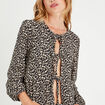 Blouse nouée manches longues blanc femme