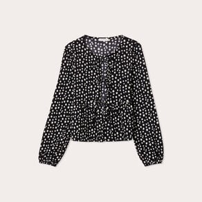 blouse avec noeuds noir femme Blouse avec noeuds noir femme