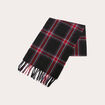 &Eacute;charpe plaid noir femme