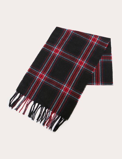 &Eacute;charpe plaid noir femme