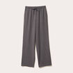Pantalon large gris foncé femme