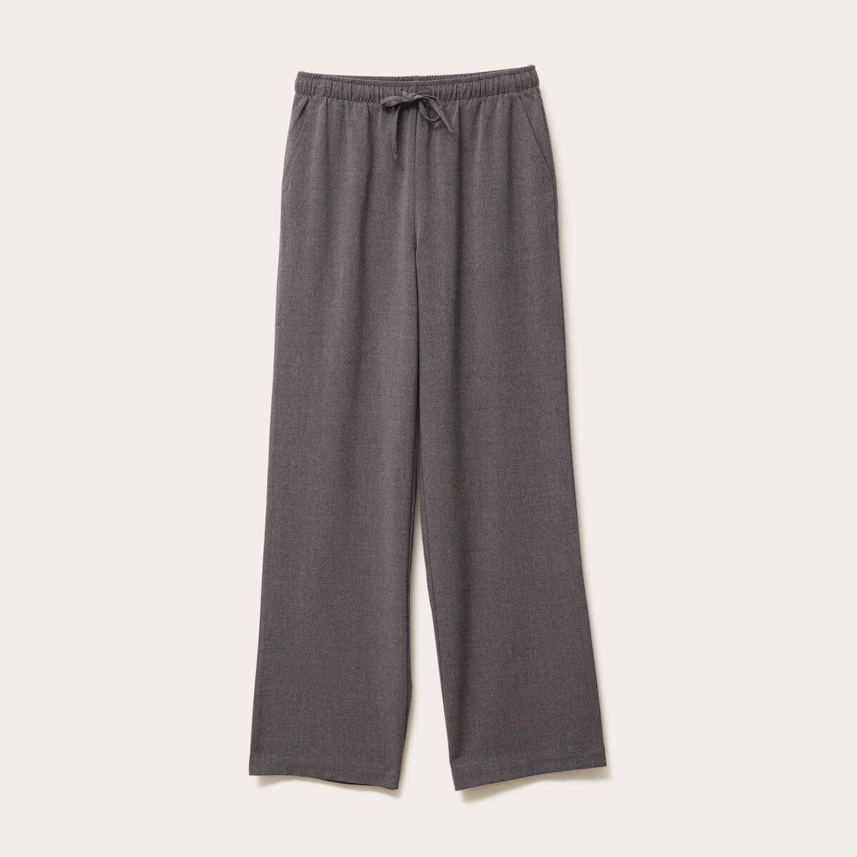 Pantalon large gris foncé femme