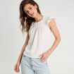 Blouse sans manches blanc femme