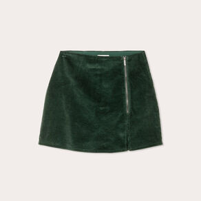 Jupe-short moulante velours vert foncé femme