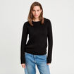 Pull manches longues noir femme