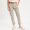 Pantalon chino slim 7/8ème blanc femme