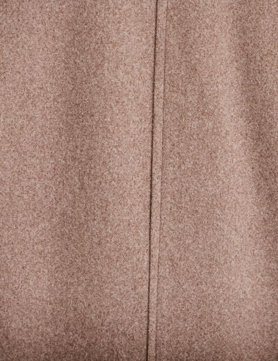 Trench court boutonn&eacute; taupe femme