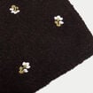Foulard avec broderie marron fonc&eacute; femme