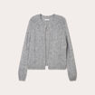 Gilet manches longues gris clair femme