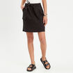 Jupe cargo taille à coulisse noir femme
