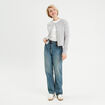 Gilet boutonné manches longues gris foncé femme