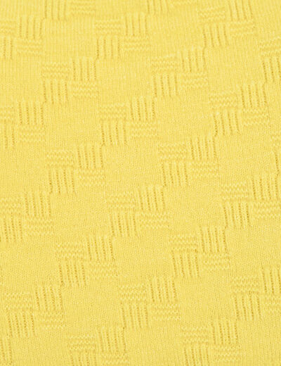 Pull manches courtes jaune pastel femme