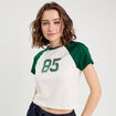 T-shirt manches courtes ecru femme