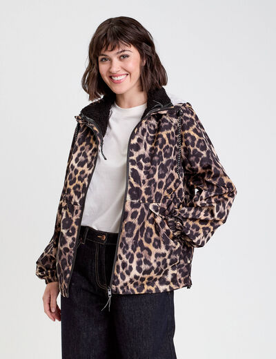 Parka déperlante 2-en-1 sable femme