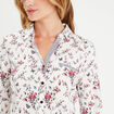 Chemise manches 3/4 blanc femme