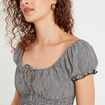 Blouse manches courtes blanc femme
