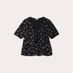Blouse noeuds devant noir femme