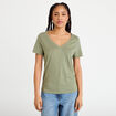 T-shirt manches courtes vert kaki femme
