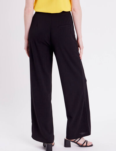 Pantalon large noir femme
