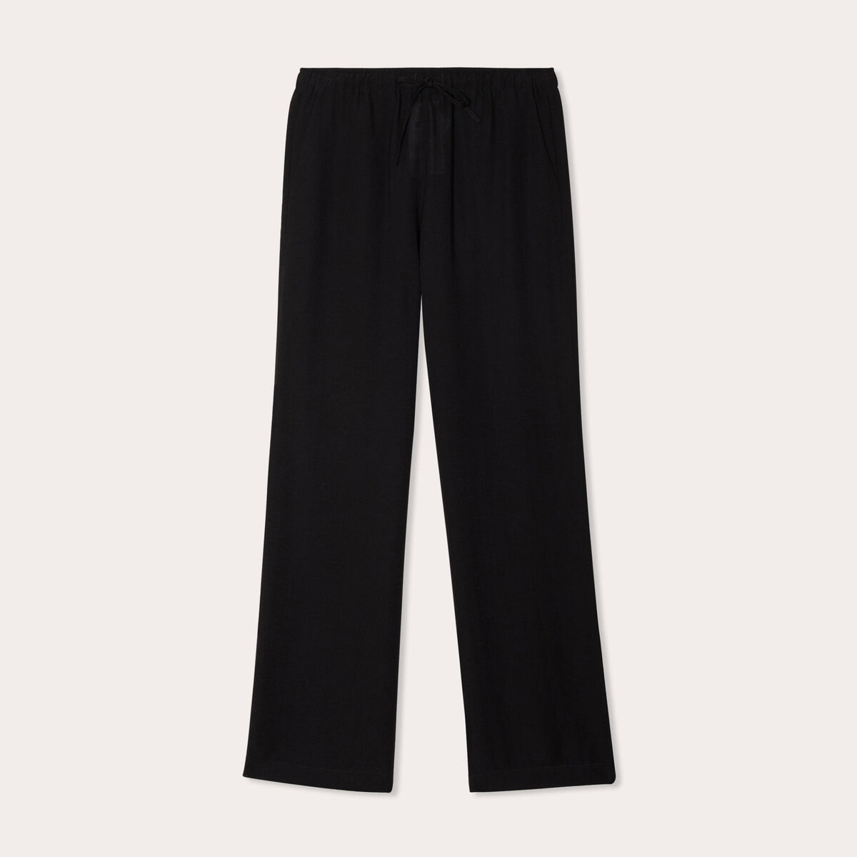 Pantalon large fluide noir femme