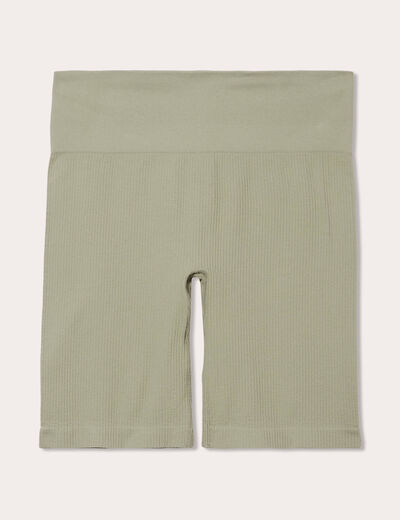 Short cycliste sans couture vert foncé femme