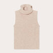 Pull avec cagoule beige femme