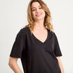 T-shirt manches courtes noir femme