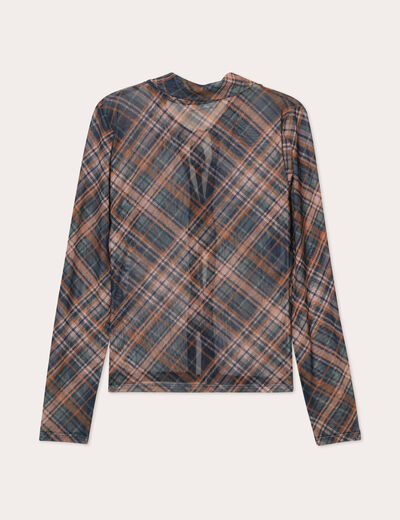Blouse avec noeuds marron foncé femme