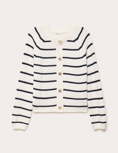 Gilet manches longues blanc femme