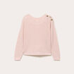 Pull col bateau rose clair femme
