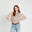 Blouse manches longues blanc femme