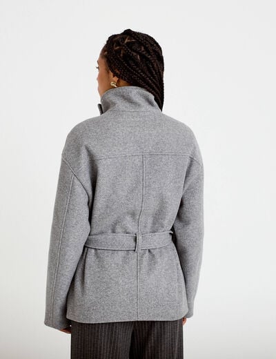 Veste oversize manches longues gris femme