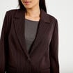 Blazer col classique manches longues marron femme