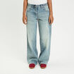 Jeans droit taille basse denim double stone femme