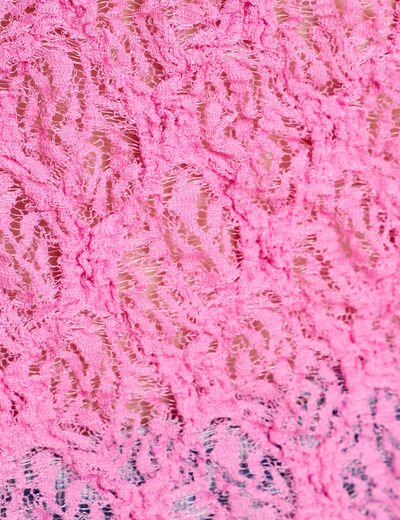 Bandeau ajusté sans manches dentelle rose femme