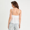 Débardeur broderie anglaise blanc femme